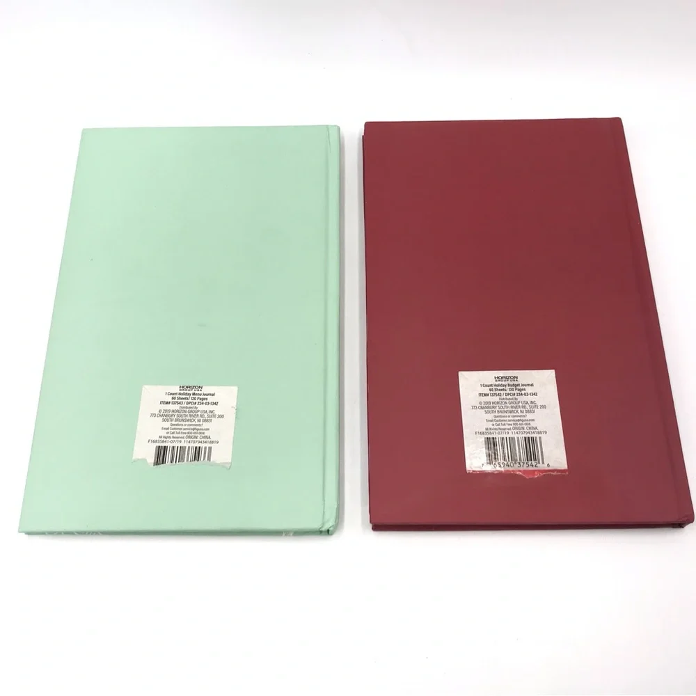 Lot‎ of 2 Books Holiday Budge Planner & Holiday Menu Planner Journal- NEW.